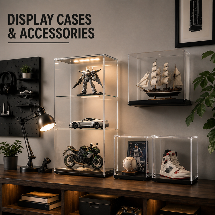 Display cases and accessories collection